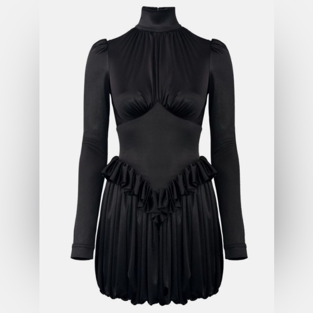 Paco Rabanne x H&M Black Bubble Mini Dress, Sz M